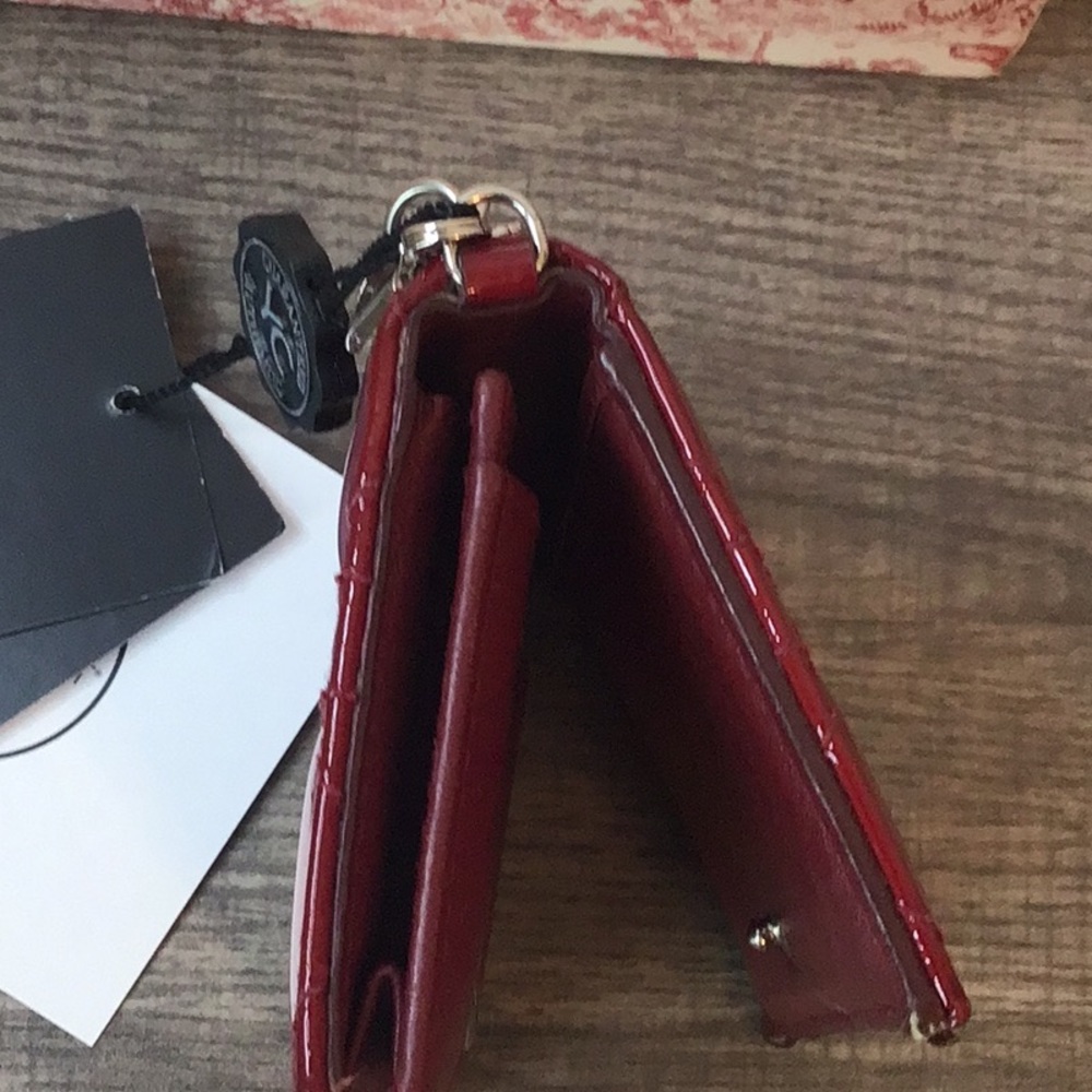 Dior Burgundy Red Card Holder with Box - Picture 5 of 16
